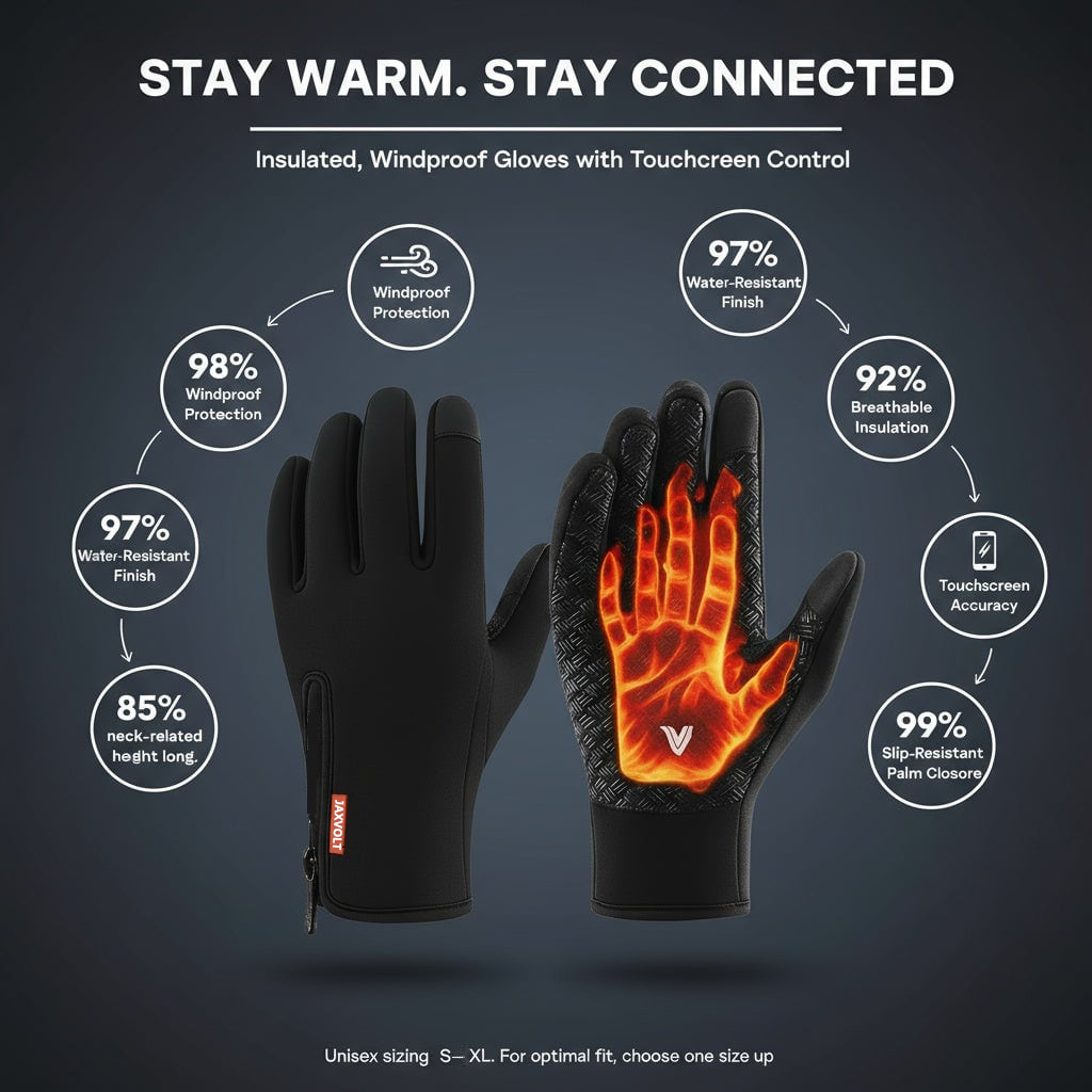 Thermal gloves warmth and lining details