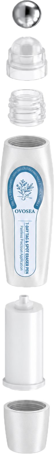 Vertical exploded view of the OVOSEA roller pen