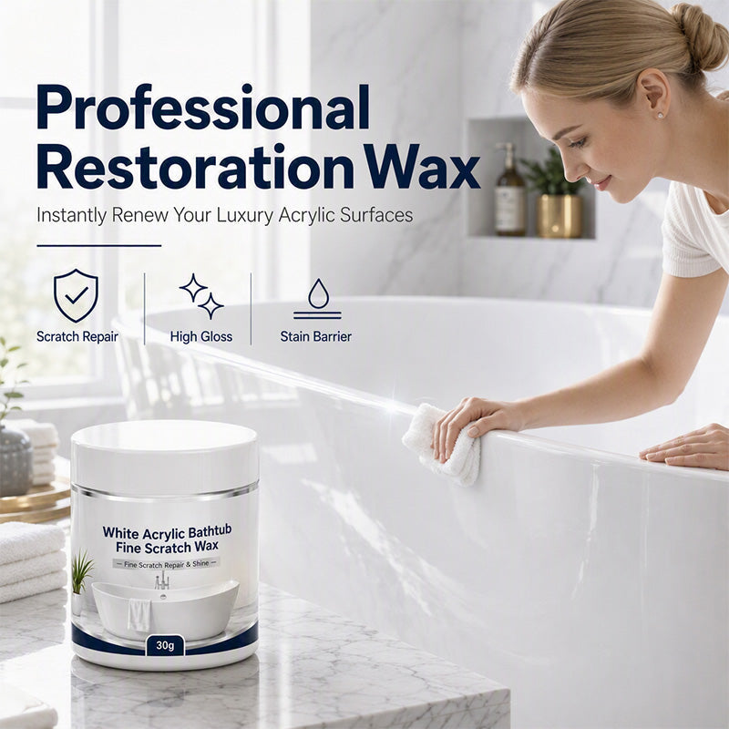 White Acrylic Bathtub Fine Scratch Wax