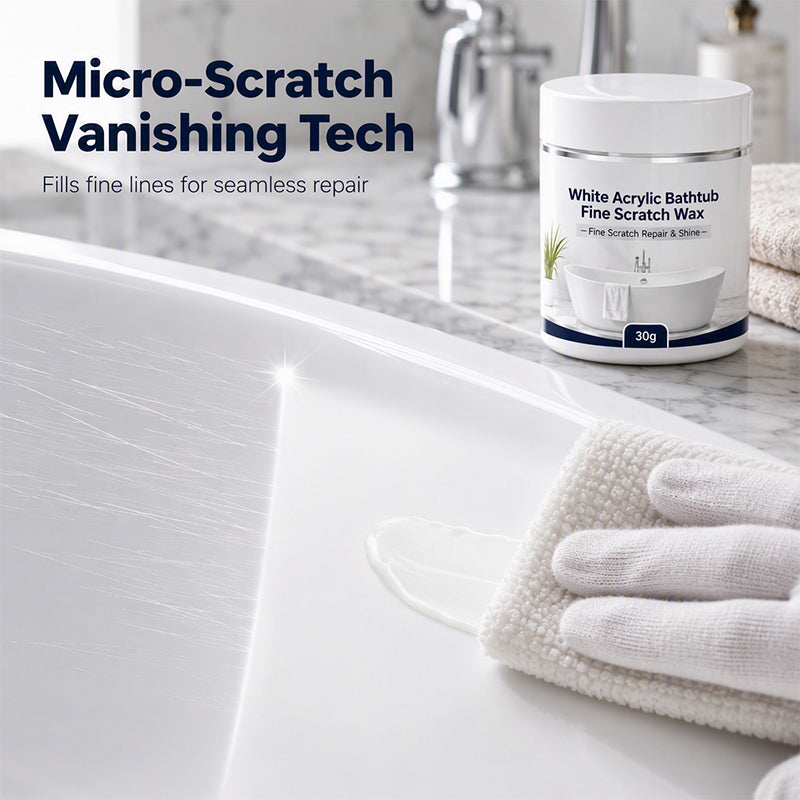 White Acrylic Bathtub Fine Scratch Wax