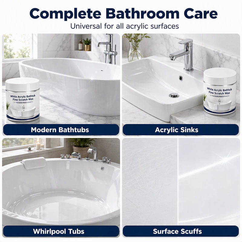 White Acrylic Bathtub Fine Scratch Wax