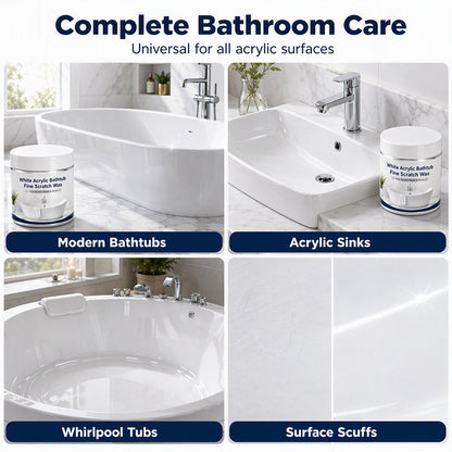 White Acrylic Bathtub Fine Scratch Wax