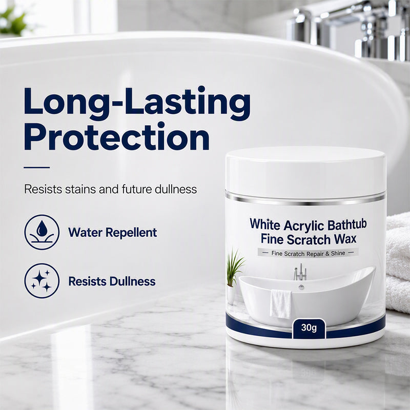 White Acrylic Bathtub Fine Scratch Wax